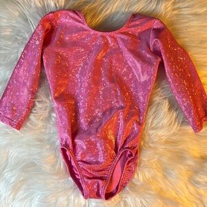 Motion Wear Hot Pink with Glitter Leotard Size S or 5/6 Dance